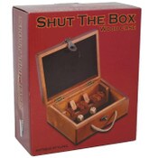 Wholesale - WOOD SHUT THE BOX GAME IN CASE C/P 16, UPC: 810970012763